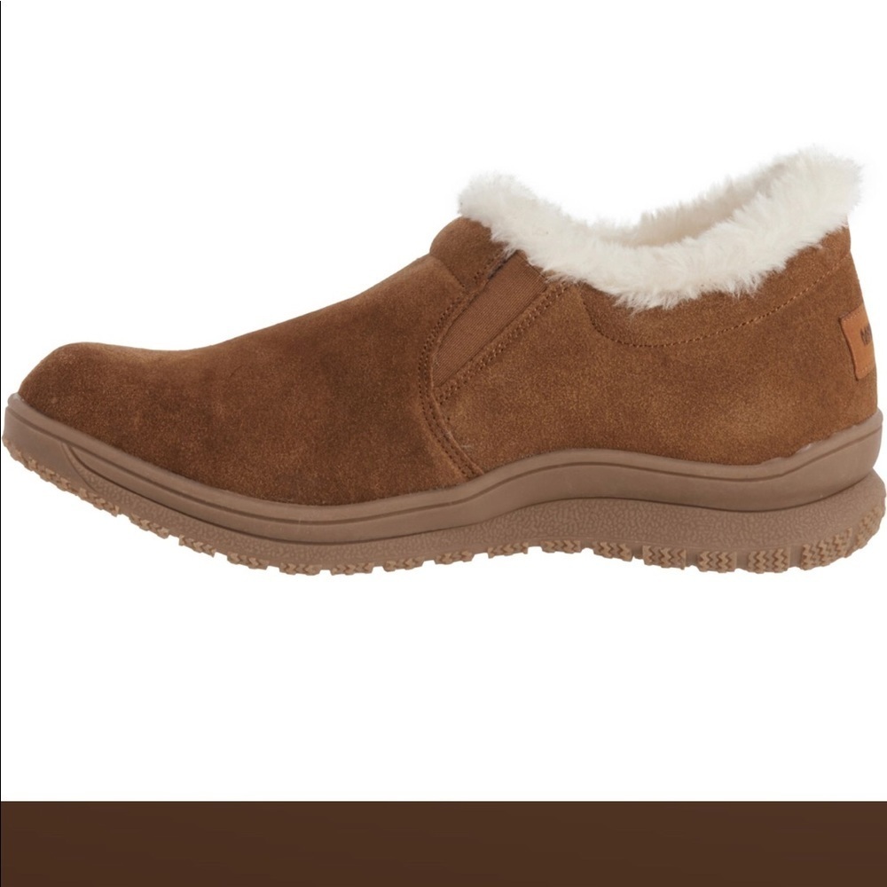 NWT Minnetonka Women's Suede Shoes sz 10 Tan Beige Camel - Picture 4 of 7